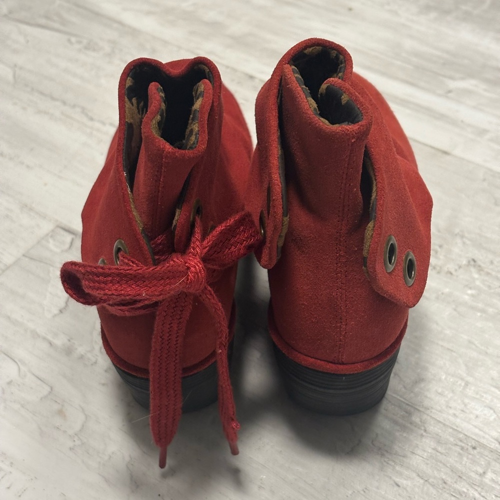 Fly London Women's Rust Red Suede Ankle Boots Size EU 38 - Picture 5 of 13
